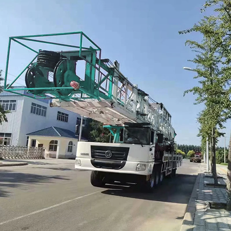 Vehicle-Mounted Well Drilling Workover Rig For High Quality Oil Field