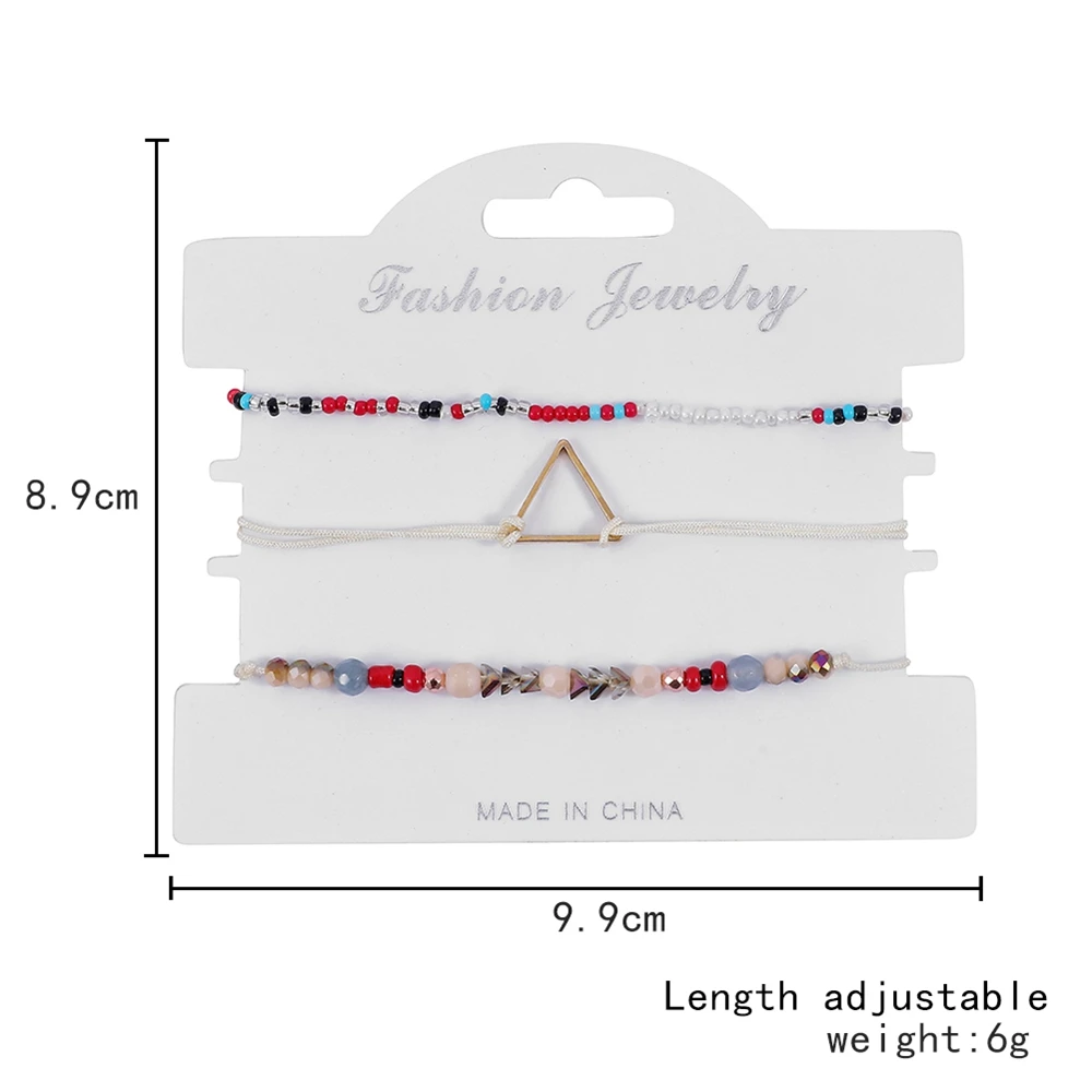 
Factory Hot Selling Charms For Bracelets Bulk Colored Diamond Bracelet Triangle Bracelet For Party Use 