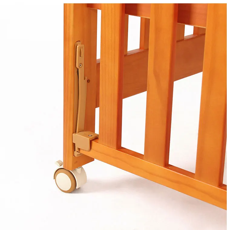 
Beech Wood Height-adjustable Crib Solid Wood Cribs Removable and Lightweight Crib 