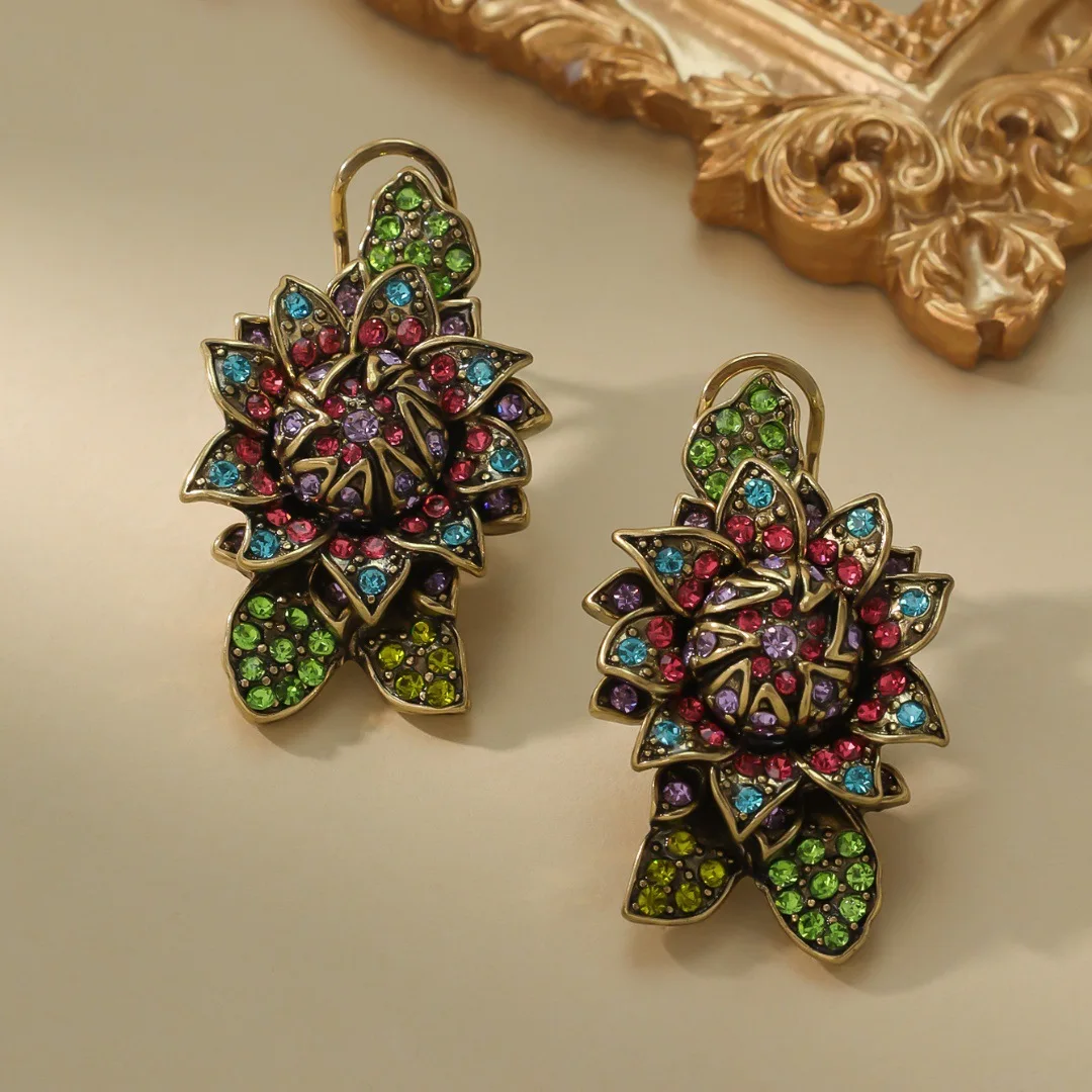Flower Austrian Crystal Stud Earrings New Arrival Beautiful Women Jewelry Destiny Jewellery
