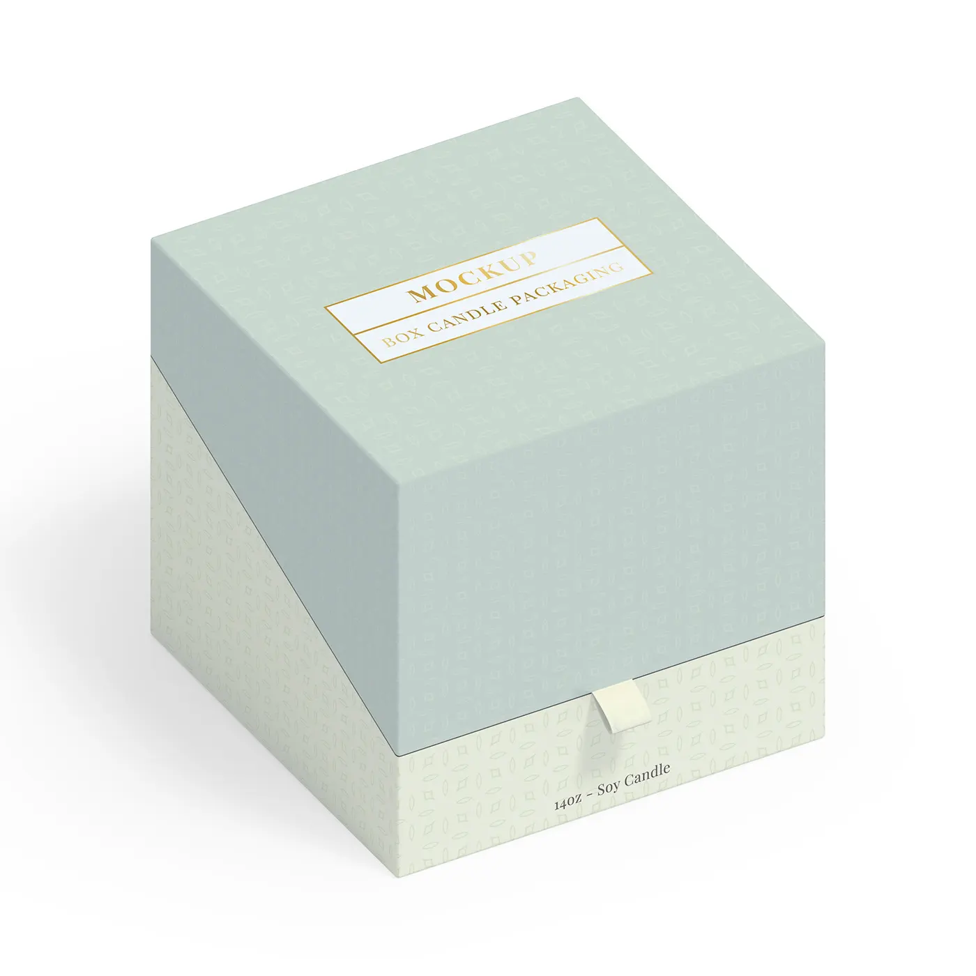 Customized luxury new design printed cardboard perfume packaging scented candle clamshell gift box