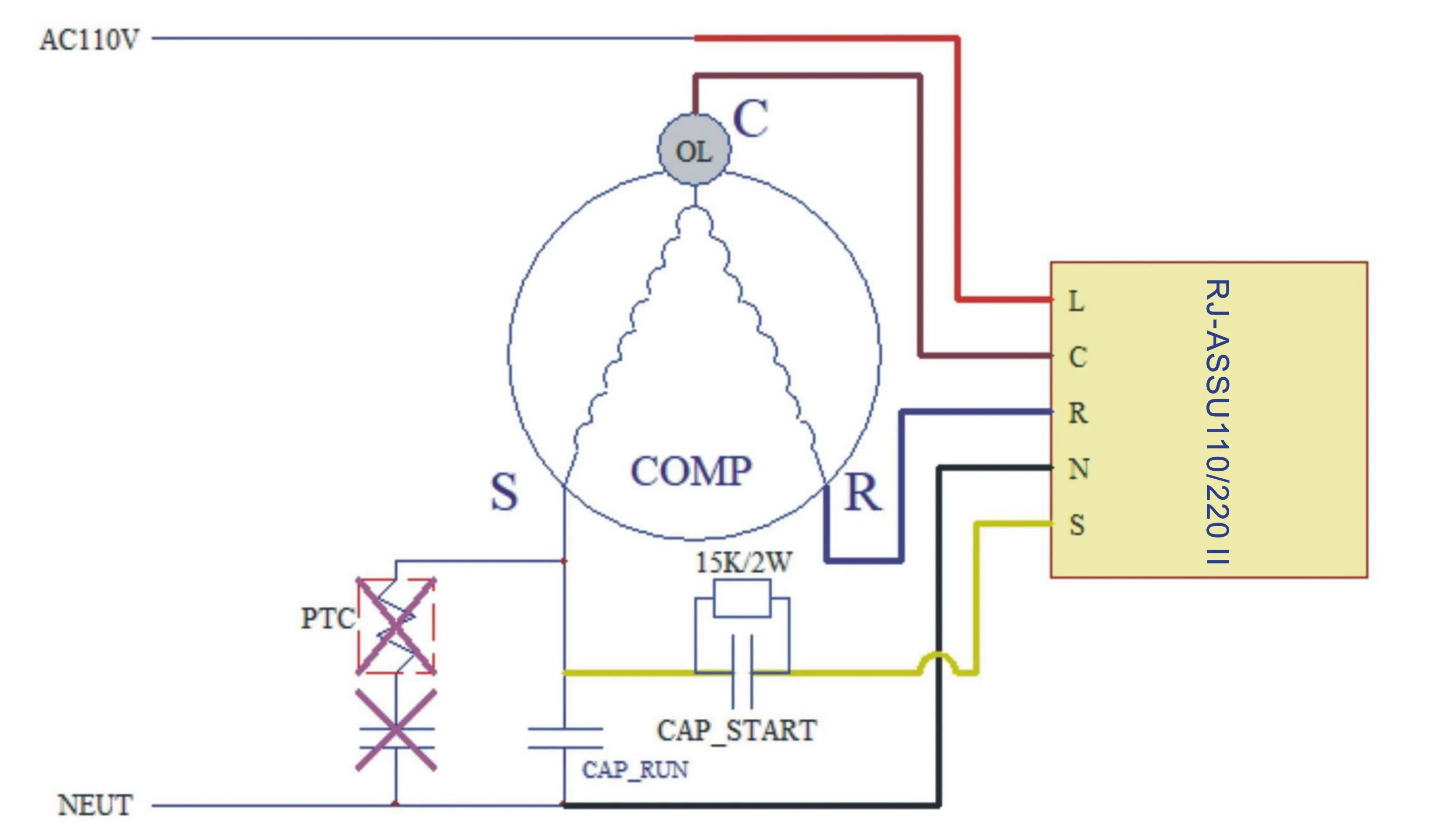 110V 2HP/3HP and 220V 4HP/5HP/6HP single phase air conditioning soft starter for air conditioner and heat pump