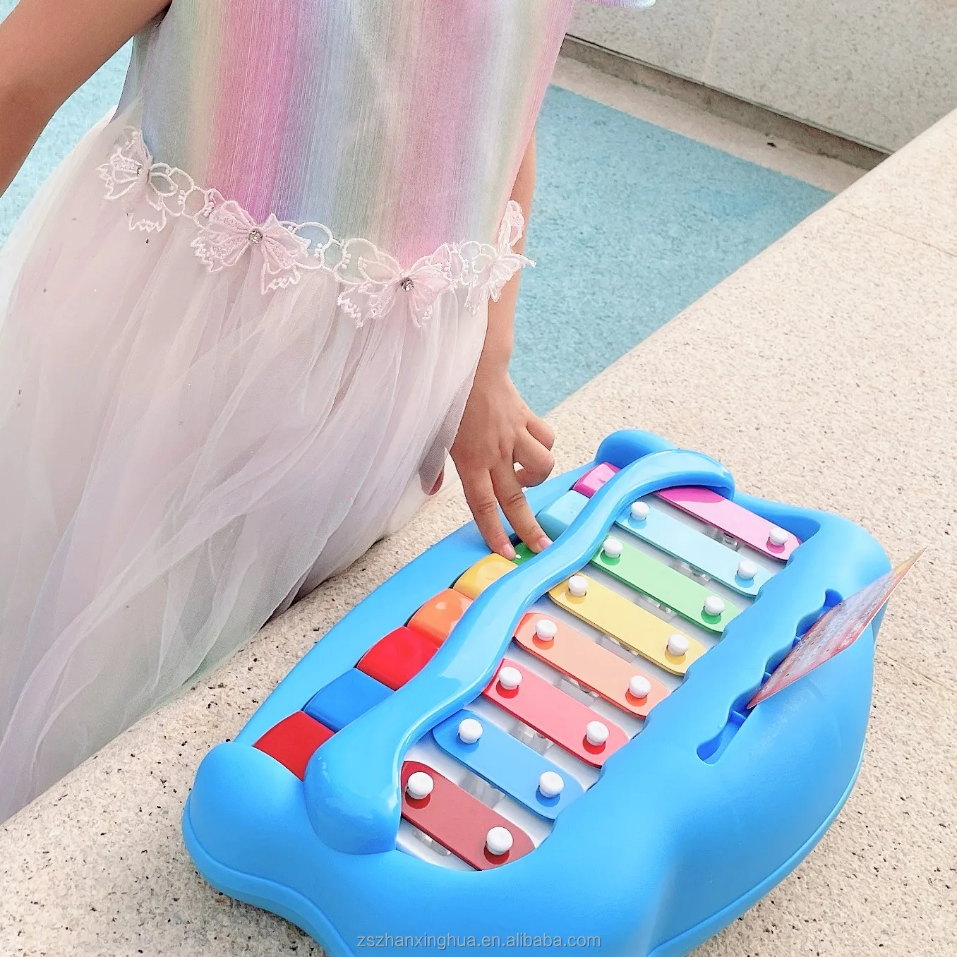 Professional Xylophone Toy Instrument Glockenspiel With Great Educational Development Blue Musical Kid Toy As Gift