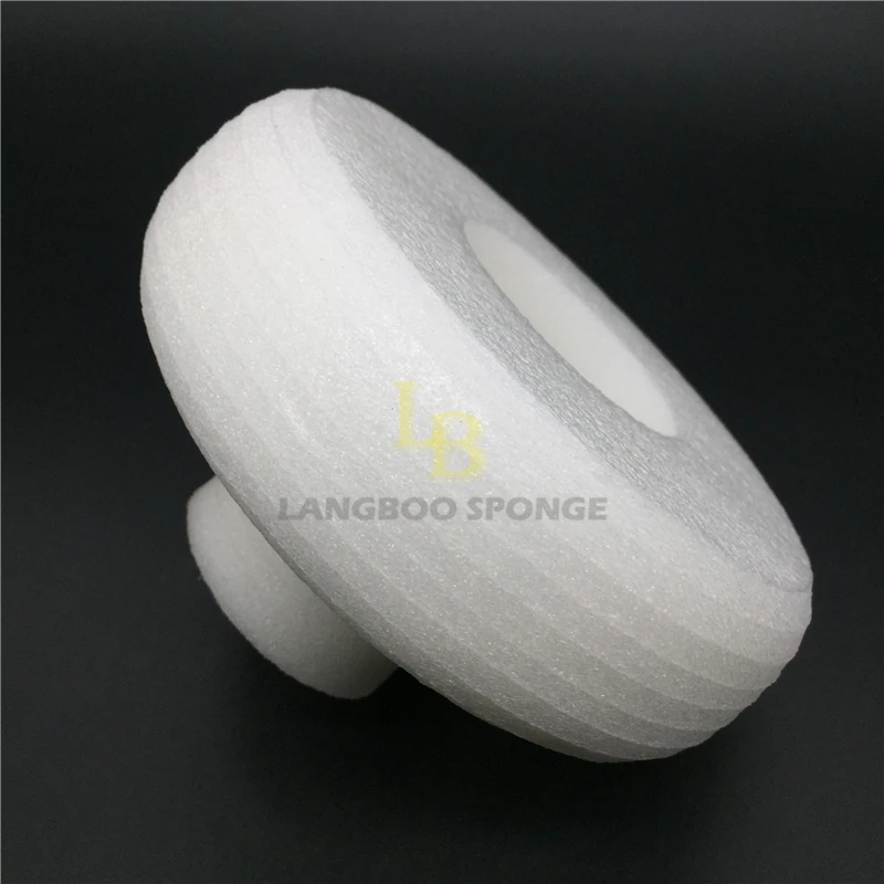 OEM packing use EPE foam mat polyethylene reinforced pillar hole wool hollow tube ring for bottle lid