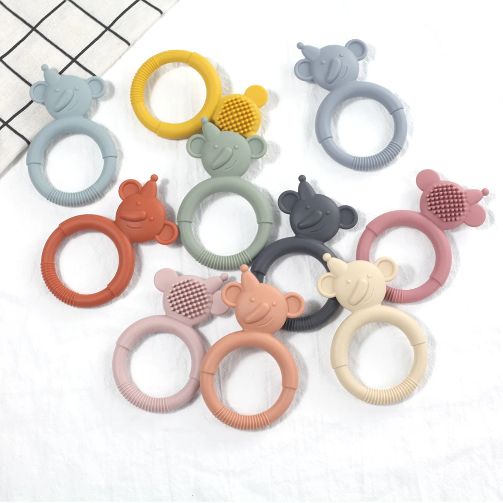 Factory directly selling stock Banana 100% Food Grade Approval New  Infant Design Silicone Baby Teether Toddler Teething Toy