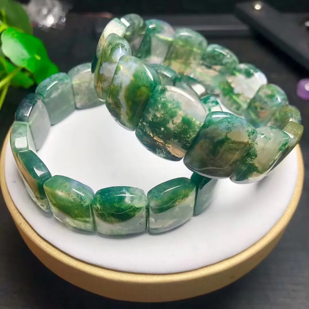 natural high quality Aquatic agate bracelet for selling