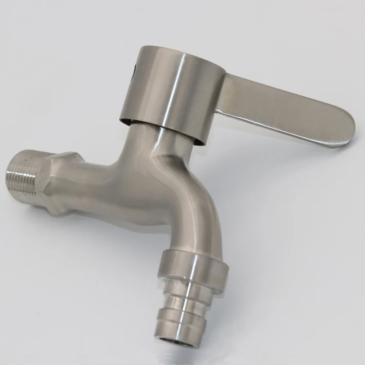 New modern Style 304 Stainless Steel single handle single cold water wash basin faucets bathroom tap