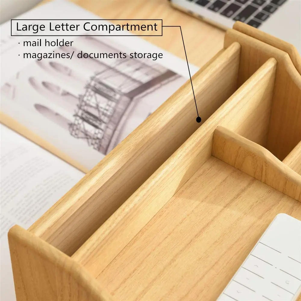 Adjustable Book Rack Desktop Organizer Book Shelves Wood Desktop Book Shelf With Drawers