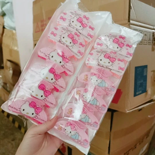 Wholesale cartoon Jaw Hair Clip Spring Assembly Machine Kuromi Acrylic Matte Hair Claw Clip Shark Hair Jaw Clip