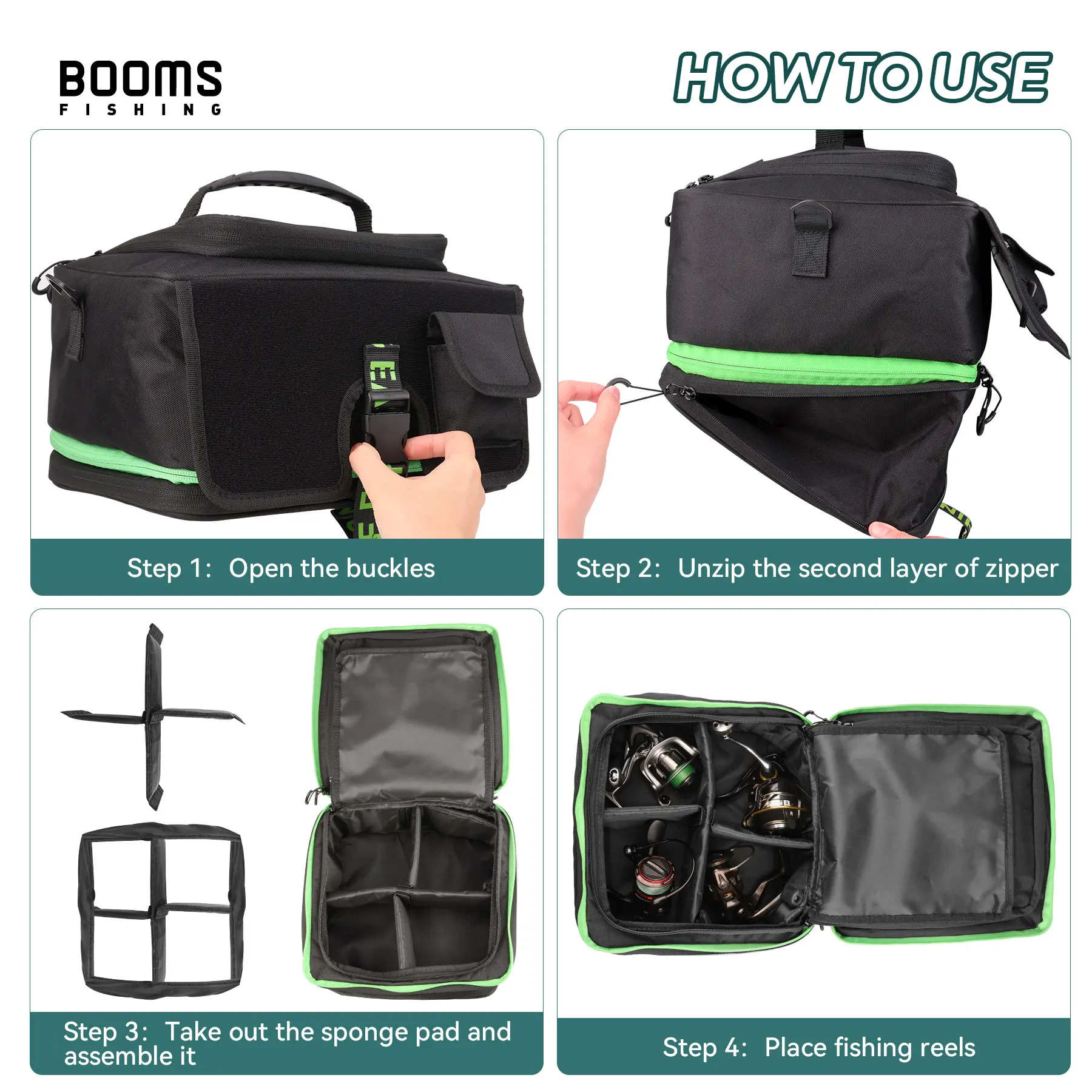 Lightweight Outdoor Double-layer DlY Cover Backpack Tackle Water-Resistant Fishing Shoulder Reel Gear Storage Bag