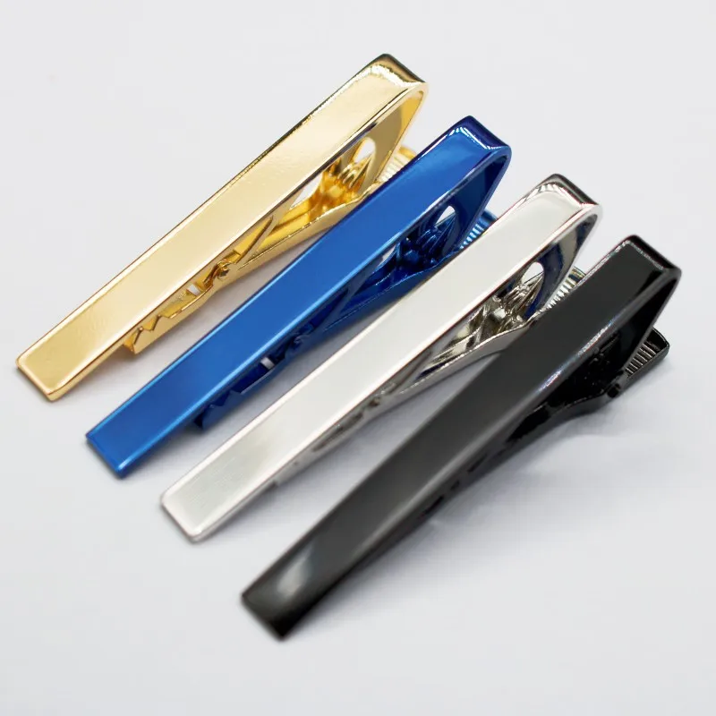 Integrated tie clip cross-border simple smooth tie clip silver gold copper tie clip accessories