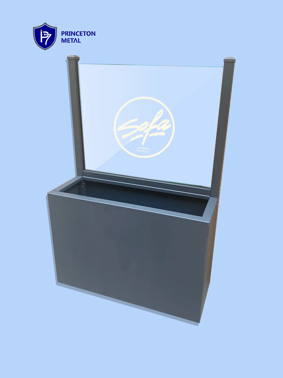 Outdoor decoration customized DIY Large Rectangular Garden Flower Pot concrete block wall Aluminium Planter