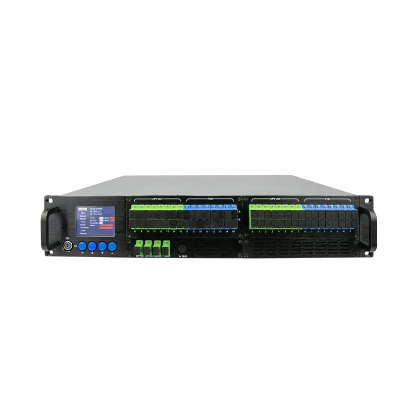 The Best Fiber Optic Equipment Manufacturer EDFA high power 1550nm 16ports 22 dbm with WDM CATV EDFA