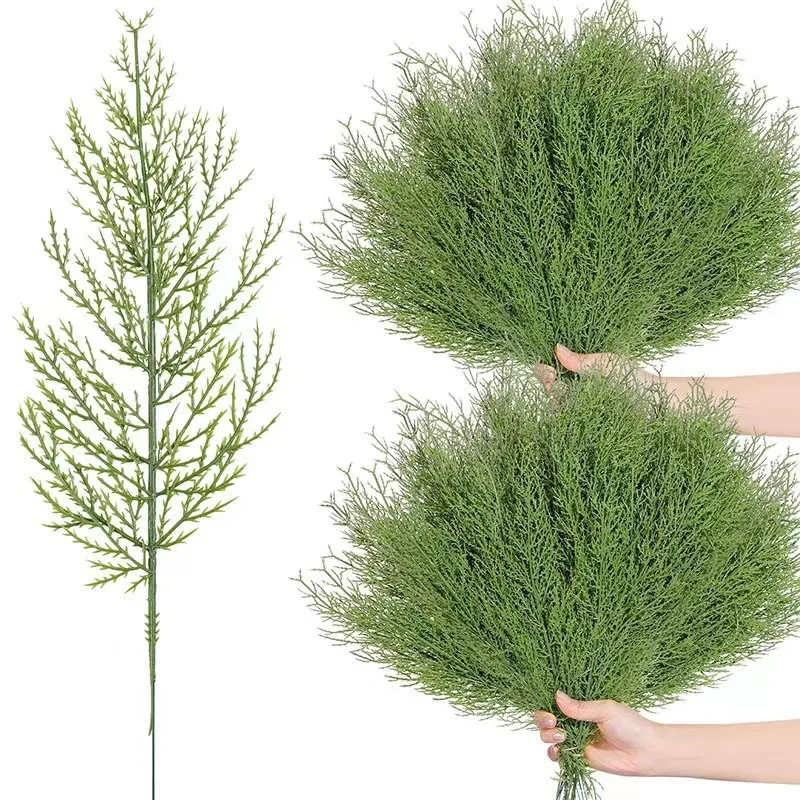 35cm Artificial pine branches Fake green plants pine leaf picks DIY wreath crafts Christmas decorative flowers