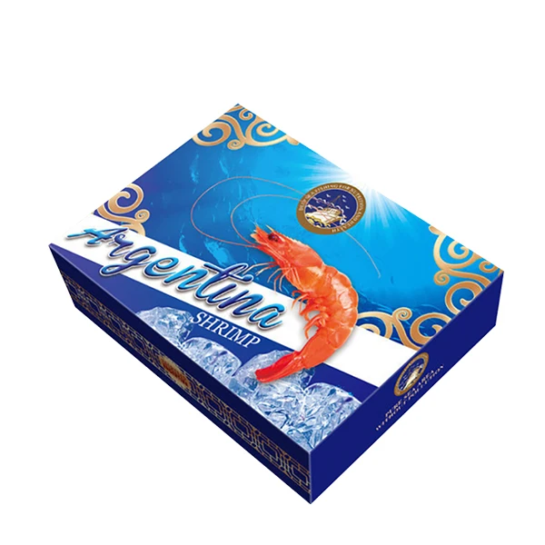 Wholesale custom logo cheap corrugated packaging box seafood frozen food box for shrimp