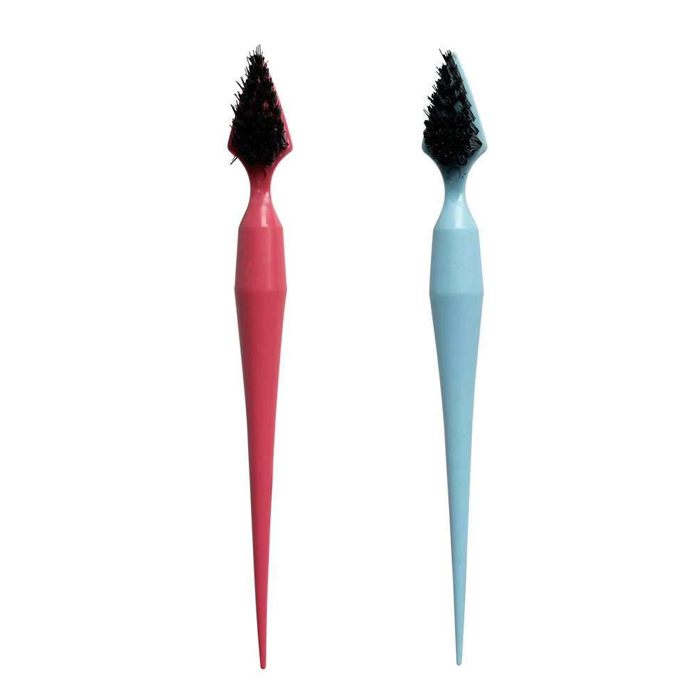 Wholesale custom perfect edge control brush packaging comb cheetah hair edge brush with logo