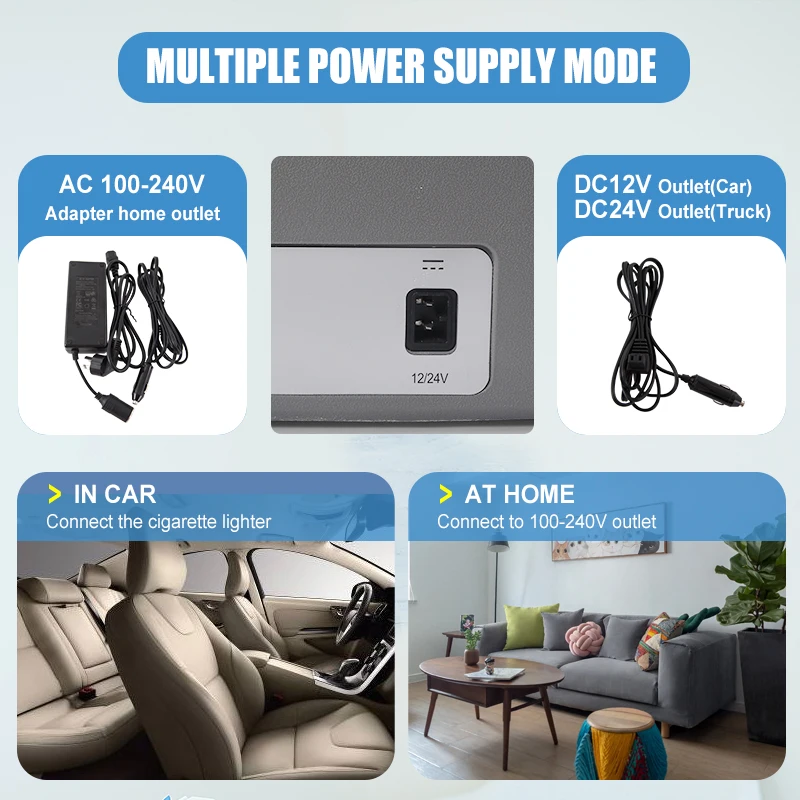 YUTON Dual refrigeration car refrigerator mini small Portable Cooler mini Car Fridge 12v 220v