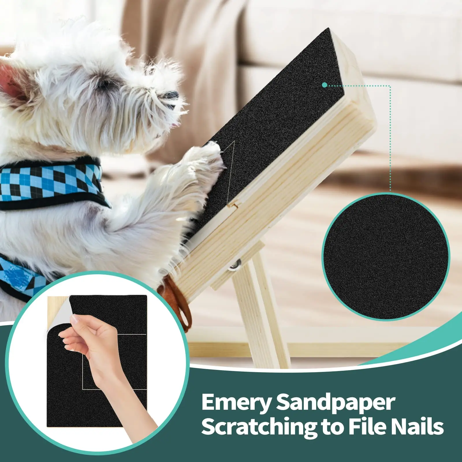 Dog Nail Scratch File Board Pet Ramp Emery Scratchboard Sandpaper Scratchpad Paws Trimmer Toy Treat for House Usage