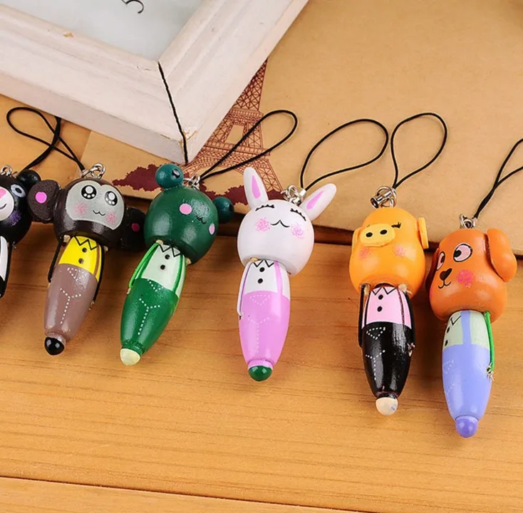 Мультяшная деревянная шариковая ручка для учеников начальной школы креативный канцелярский подарок детей