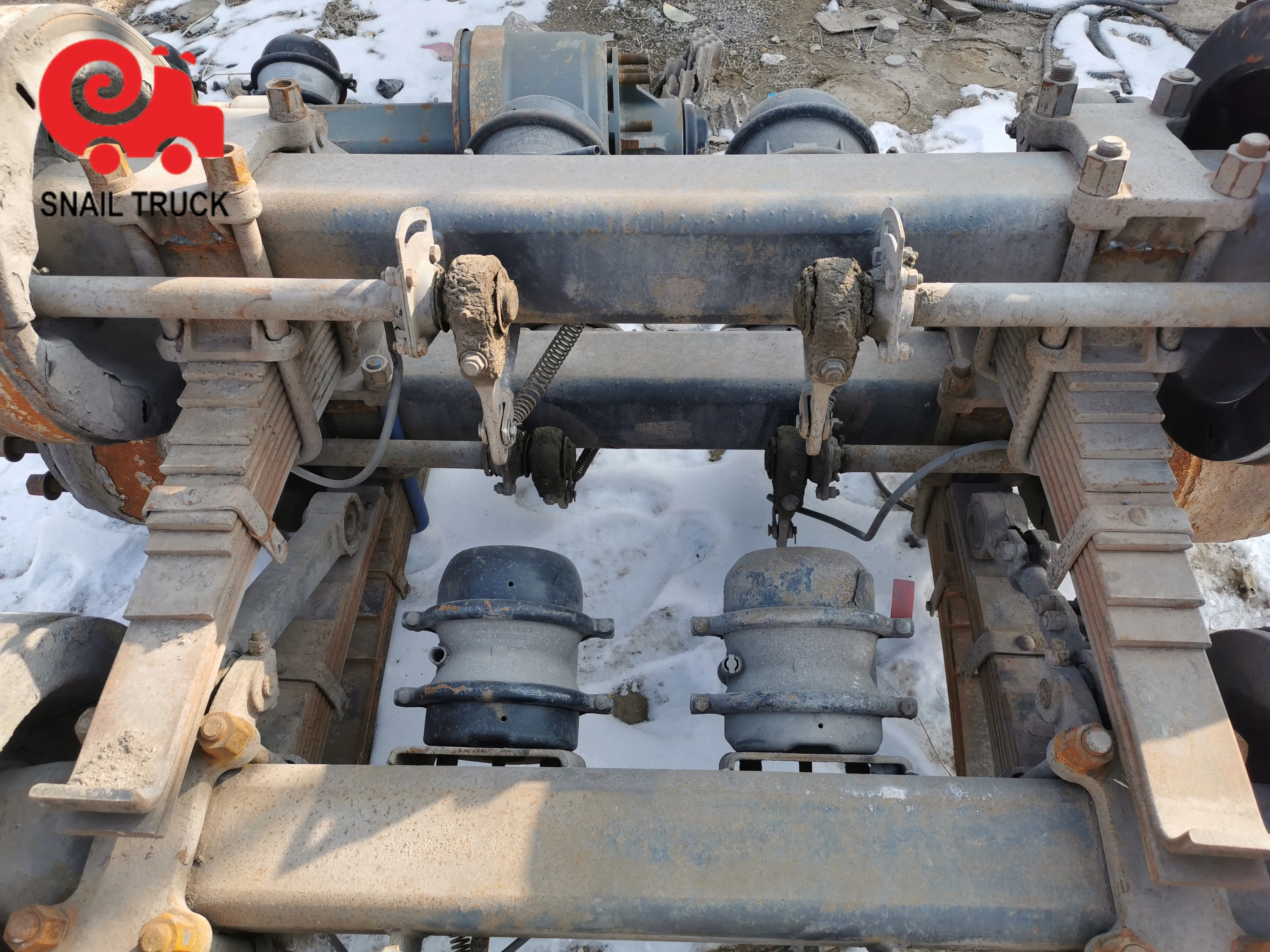  Good quality used truck trailer axles and best price double rear axle with drive