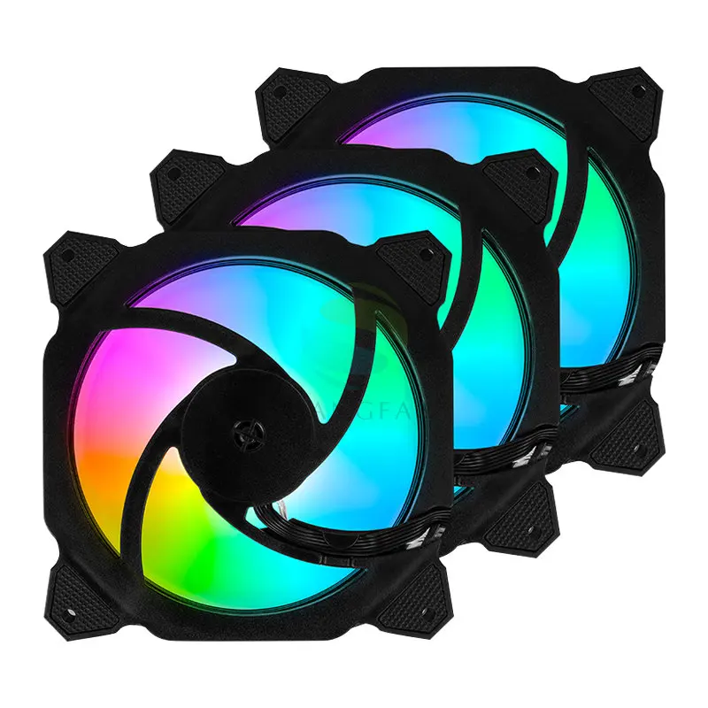 Wholesale OEM free logo 120mm RGB 12v fans computer case cooling pc cpu cooler fan for PC  case