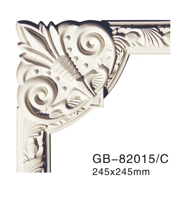 Polyurethane interior decorative wall panels decorative wall corners PU carving wainscoting corner