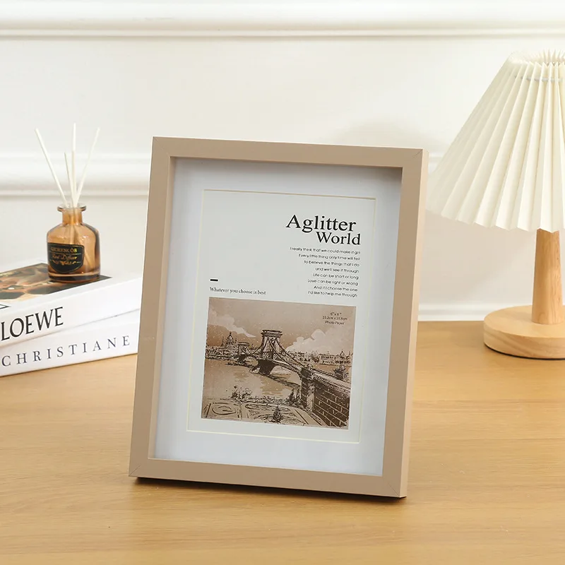 Family Wedding Wooden Picture Frame 4x6 Rustic Photo Frames With Love Heart