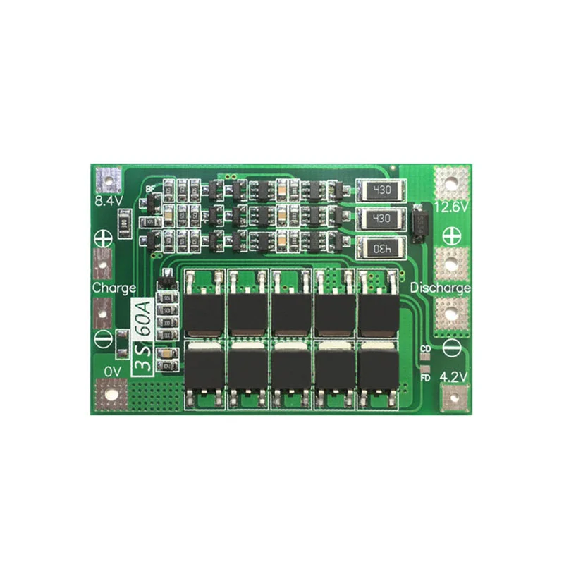 Плата BMS Heltec 3S 60A, защитная плата для батареи li-ion 12,6 в 18650 BMS PCM с балансом