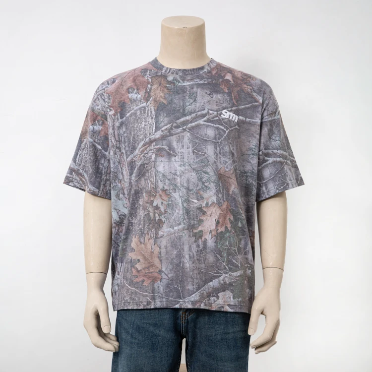 Quick Dry 100% Polyester Camouflage Pattern Graphic T shirt Gym Sports T-shirt