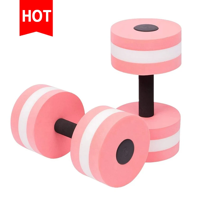 2024 China Manufacturer EVA foam water swimming aquatic dumbbells soft aerobics floating dumbbell for sale swimmer pool training