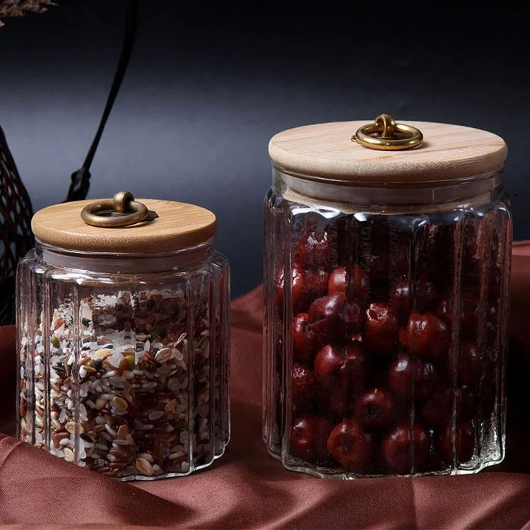 
550Ml Vacuum Condiments Airtight Glass Practical Large Capacity Grain Heat Resistant Transparent Kitchen Storage Bottle 