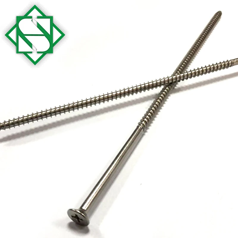 ST5X120 Flat  and Countersunk Head Long Self Tapping SS304 Screws