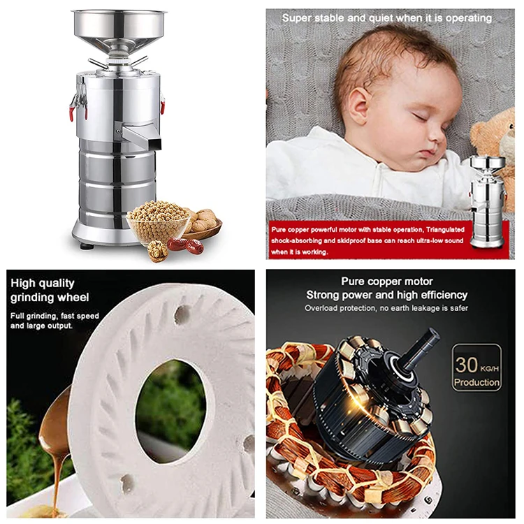 
1100W Multifunction Grinding Machines Peanut Butter Processing Machine 1100W Electric Sauce Maker Home Commercial Grain Grinder 