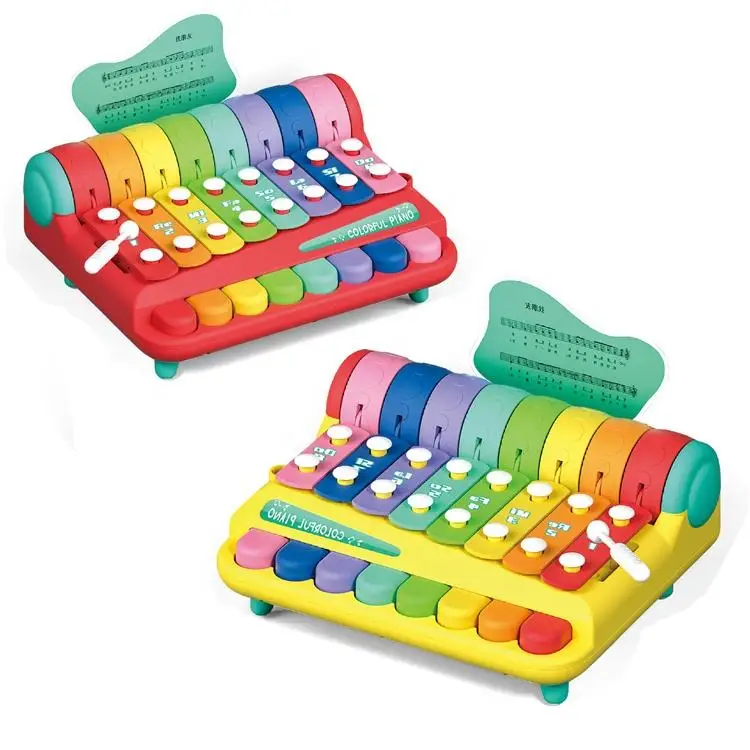 Cartoon Piano Xylophone Music Toys for Toddler Preschool Educational Kids Kick Piano Musical Instruments