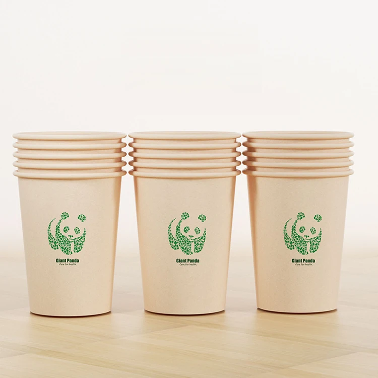 Экологически чистые одноразовые бамбуковые волокна бумажная кофейная чашка с логотипом