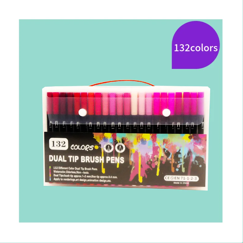24 Colors Color Professional Drawing With Soft Double Point Touch Markers Water Based Ink Markers Pen Sketch Colour Set