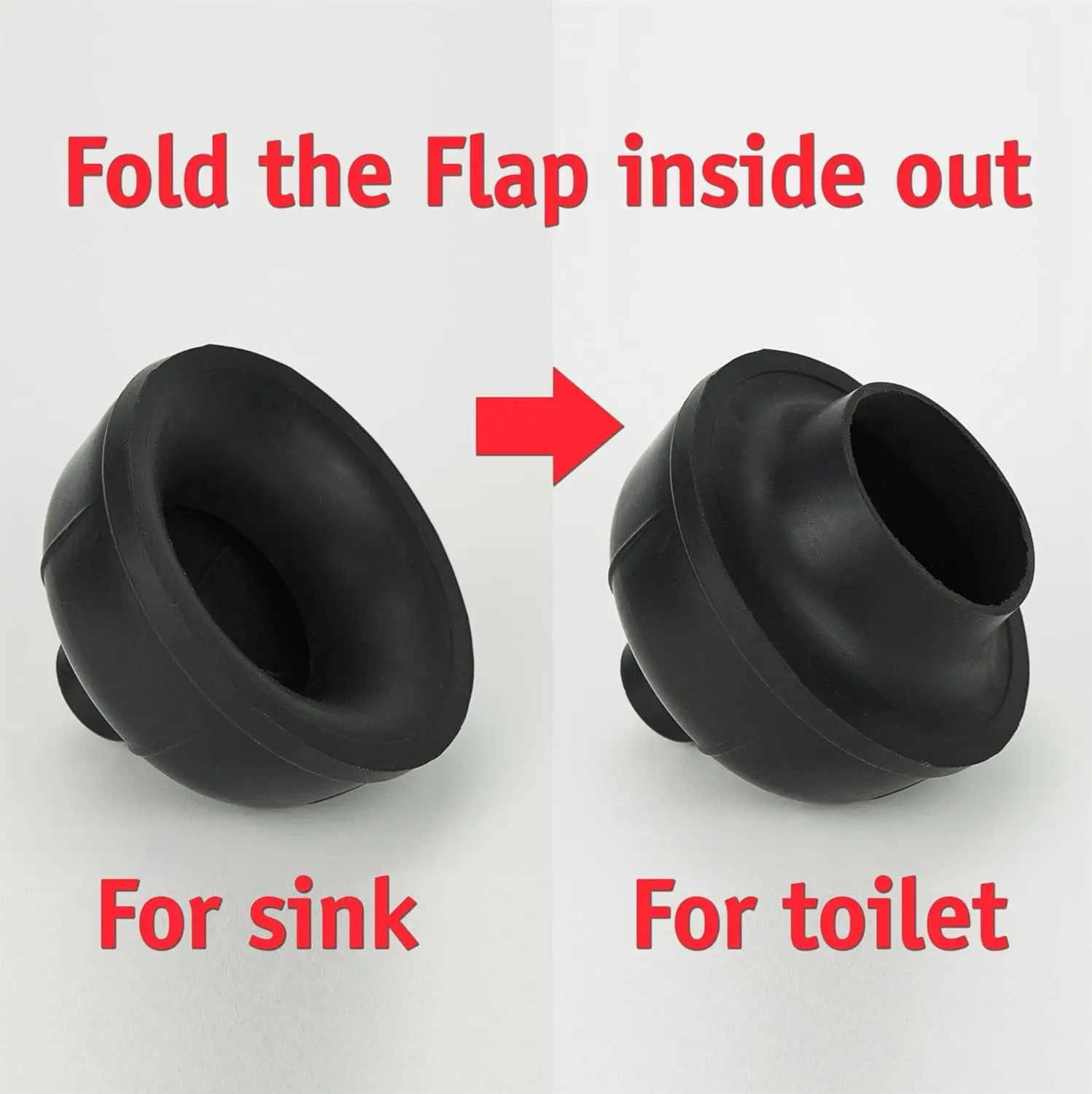 Heavy Duty Toilet Plunger Commercial Grade Double Thrust Force Rubber Cup with Wood Handle