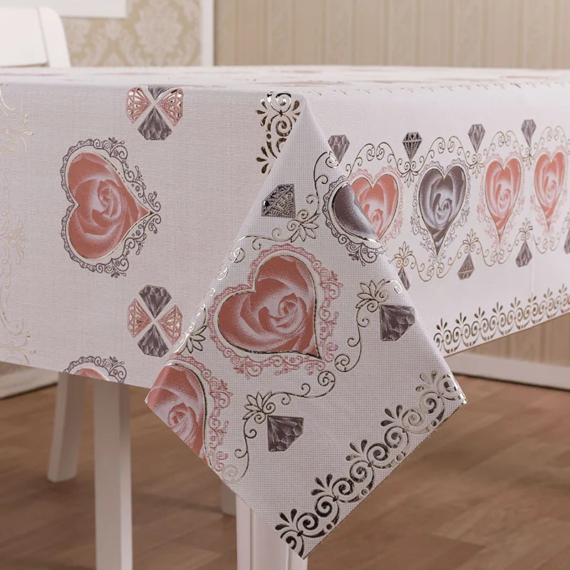 Buffalo Plaid Striped Jacquard Rosette With Polyester Cheap Pvc Tablecloth