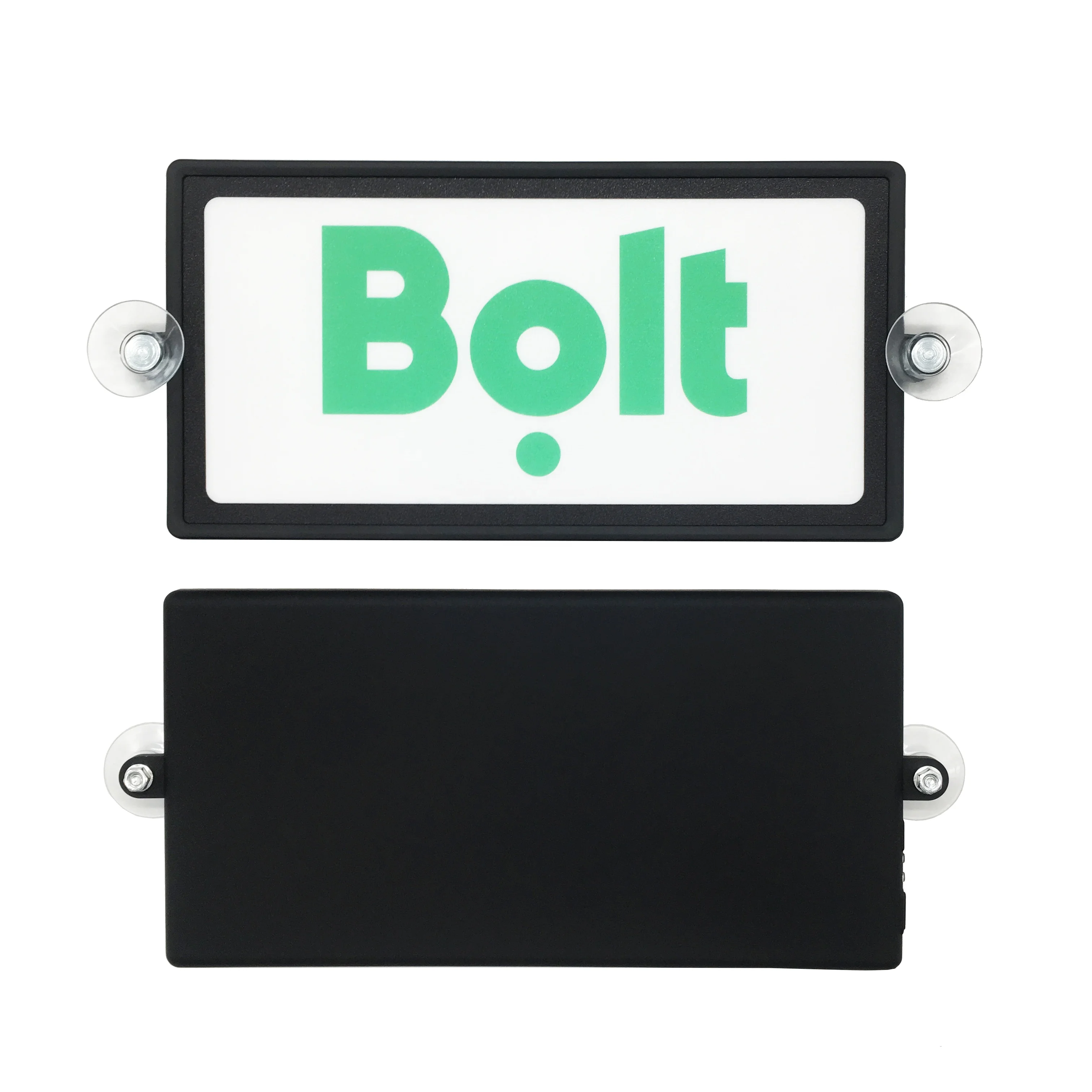 Constant light up BOLT SIGN ACCESSORIES LOGO GLOW LED LIGHT SIGN with Lithium Ion Battery USB Charge using 2 pcs suction cups