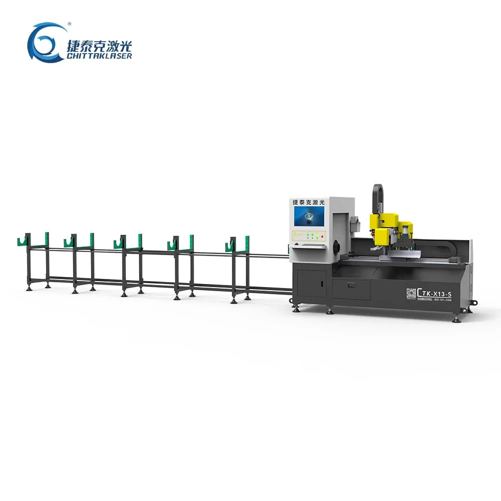High cost-effective CTK-X13-S  High speed 3D automatic 80mm tube laser pipe cutting machine fiber laser cutting machine