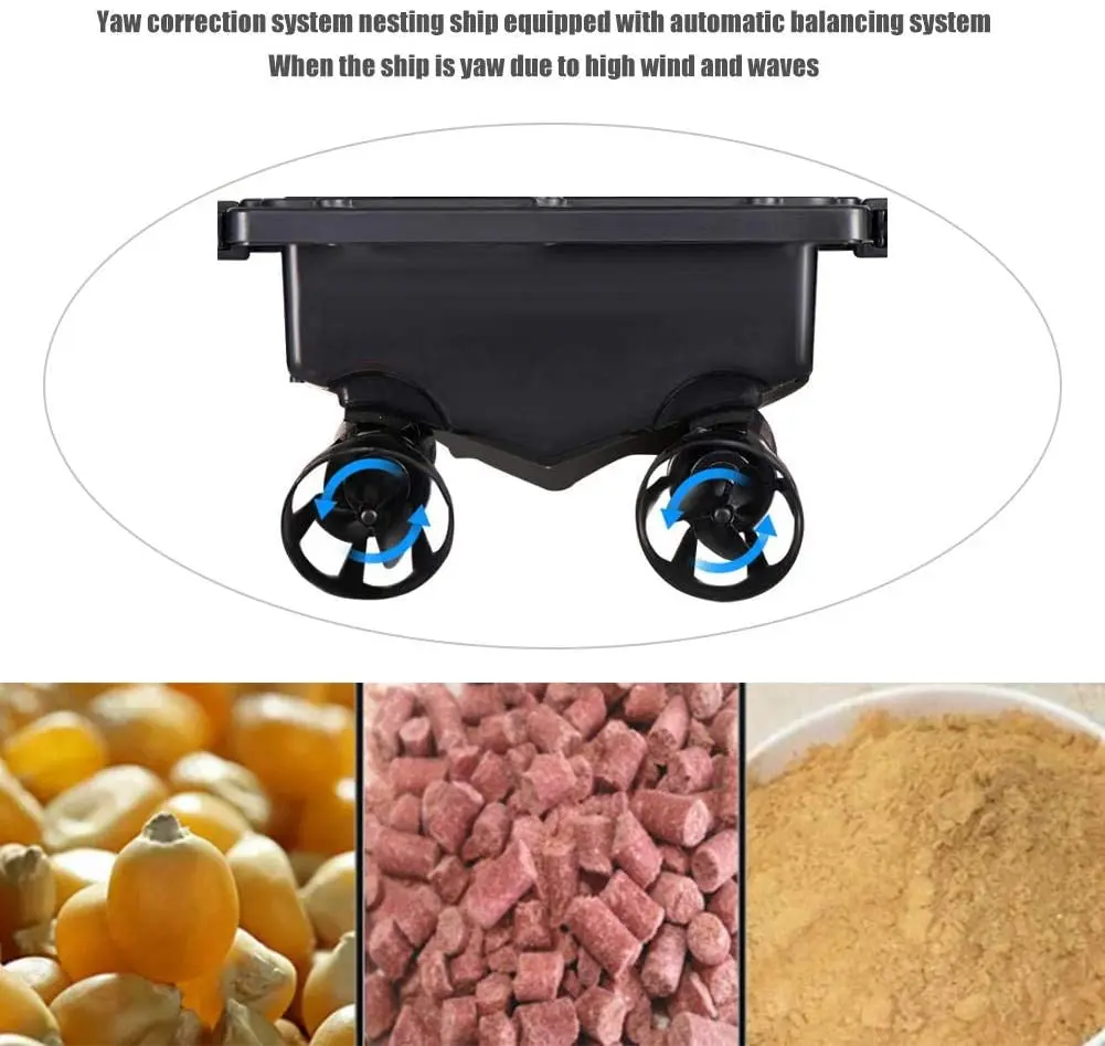 Double Motors Heavy Load Remote Control Fixed Speed Cruise Double Chambers Fishing Bait Boat