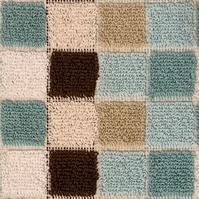 popular design yarn dyed square textured cotton terry bath towels