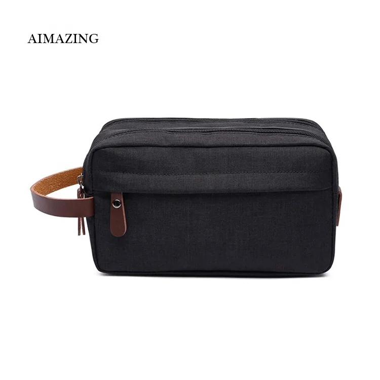 Barrel Shaped Wash Bag Toiletry Men Bag Promotional New Portable Women Makeup Canvas Cosmetic Bag With Zipper Storage Clutch