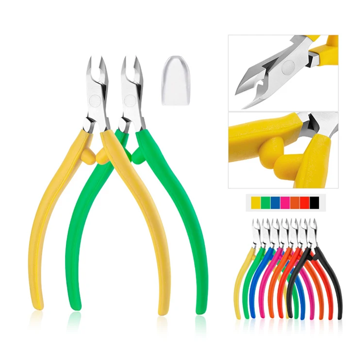 Новые популярные кусачки для ногтей из нержавеющей стали с силиконовой ручкой, лучший продавец для обрезки кутикулы