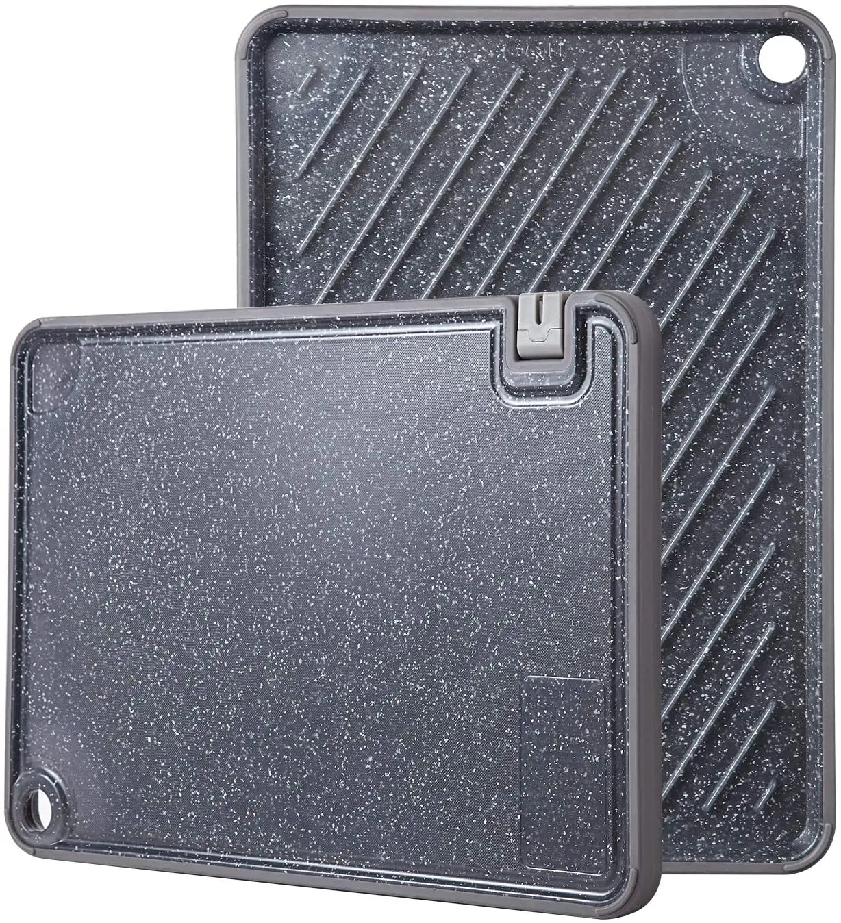 OOU OPD Multifunction Kitchen Cutting Board / Chopping Board with Containers Anti-bacterial Small Marble Chopping Blocks Square