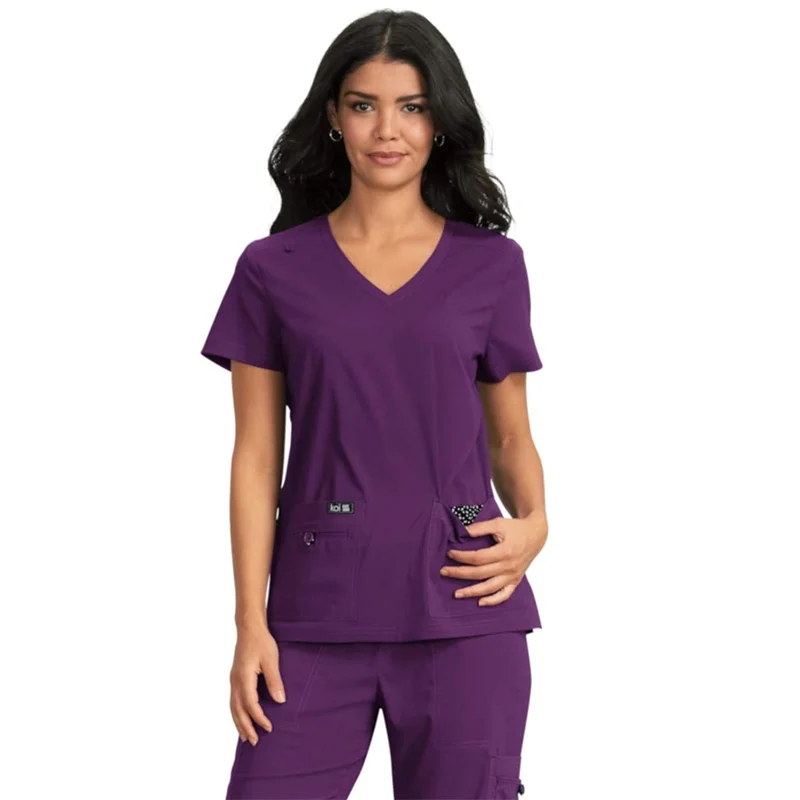 New Fashion 4-way Stretch Medical Uniform Medical Scrubs Sets Nursing Scrubs Hospital Uniform Customize Figs Scrubs Set Women