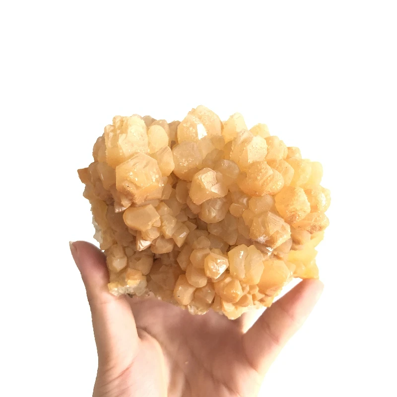 Wholesale healing stones raw gemstone crystal cluster yellow stalactite mineral specimen for sale