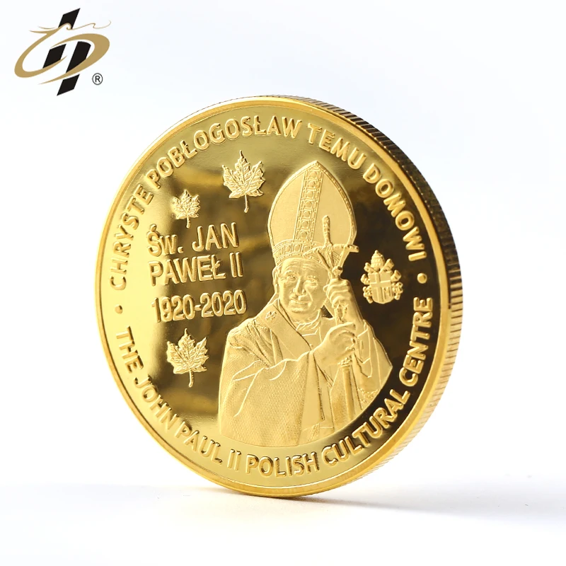 Custom metal engraved Christian church religion souvenir coin