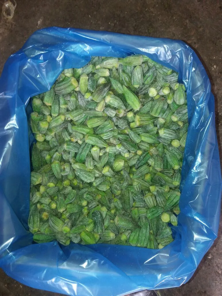 Премиум свежий Замороженный IQF Овощной замороженный Okra полностью зеленый