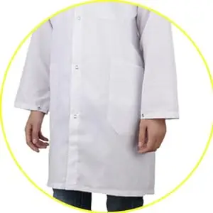 ESD Lab Coat with Lapel Collar Knee Length Anti-Static Jacket ESD Garment Smock